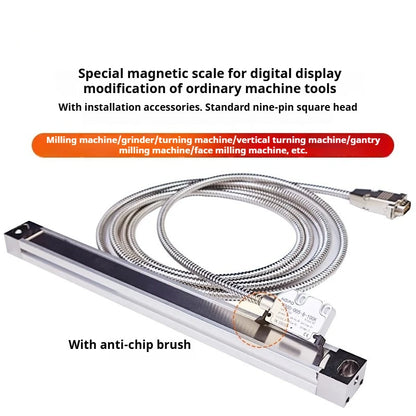 High Accuracy Position Sensor 5u Reader Head 1000mm Magnetic Scale Tap Measuring Instruments/construction Tools and Equipment