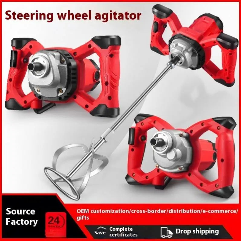 2400W Electric Concrete Mixer 6 Speeds Mixing Machine Thinset Mortar Grout Plaster Paint Stirring Tool Concrete Cement Mixer