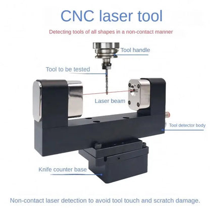 TEBAK CNC System Laser Setter Tool Length Setter Ear Compensation Non-touch Setting Probe for Machining Centers