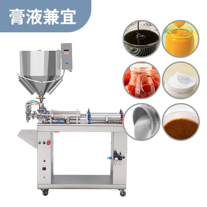 TEBAK G2WLD-1000H Floor-standing Paste Viscous Machine Heating and Mixing Filling Machine for Sauces Ketchup Peanut Butter Honey