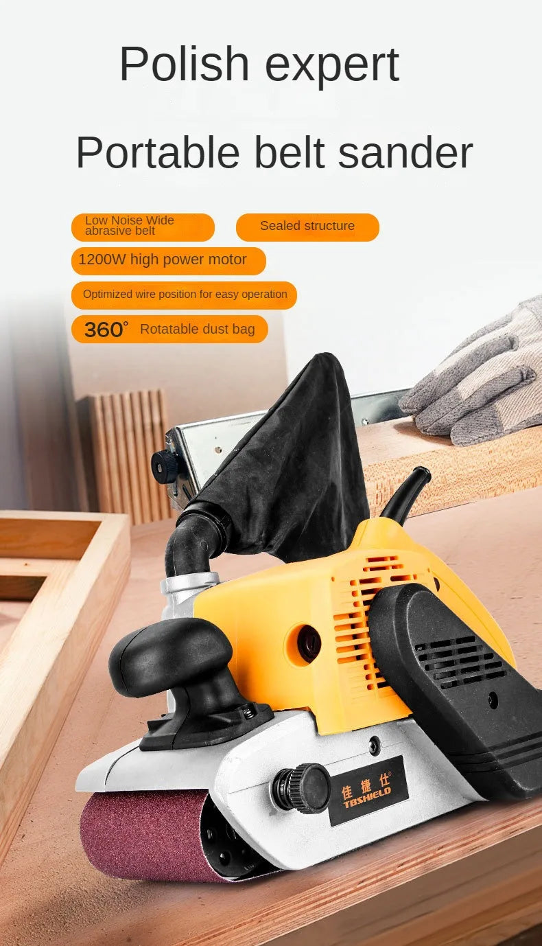 TEBAK CX-26 Hot Sell Belt Sander 220V 2400W with Alumina Oxide Sanding Belt for Woodworking