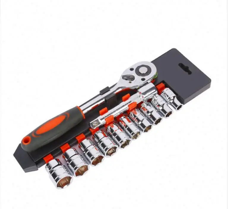 TEBAK Hot Seal 12pcs Sleeves Small Quick Reverse Ratchet Wrench Set