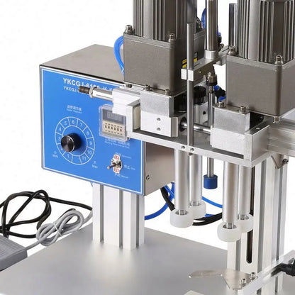 TEBAK Table Top Semi-automatic Twist Off Honey Sealer Screw Plastic Closer Pneumatic Sealing Bottle Capper Machine