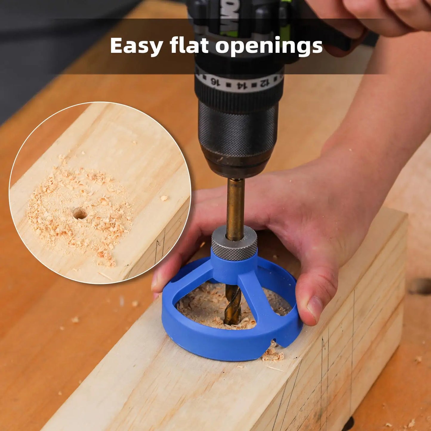 TEBAK W-119 Red Color 6 7 8 9 10 mm Round Aluminium Alloy Woodworking Drill Bit Locator Hole Circle Drilling Guide Jig