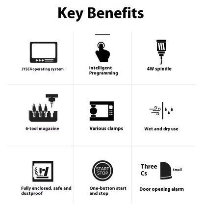 TEBAK JY-20 Four-axis Linkage Dry and Wet Engraving and Milling Machine for Denture Engraving