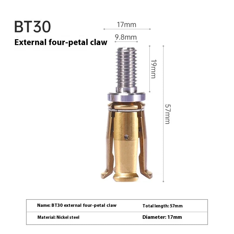Cnc Machine Tools Clamp Pull Claw 4 Petal for Cnc Spindle BT30 BT40 BT50 Pull Claw