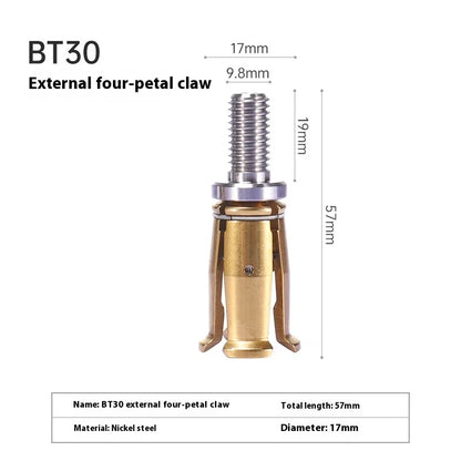 Cnc Machine Tools Clamp Pull Claw 4 Petal for Cnc Spindle BT30 BT40 BT50 Pull Claw