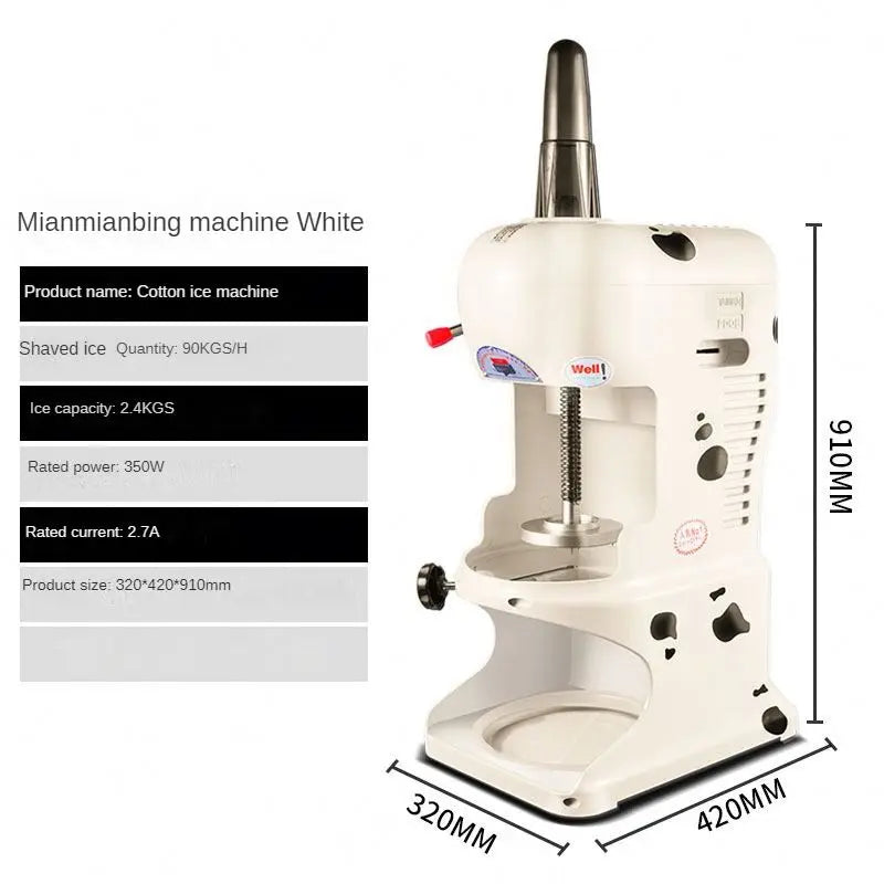 2024 New Crusher Commercial Shaver for Shave Dessert Shaved Ice Snow Cone Machine
