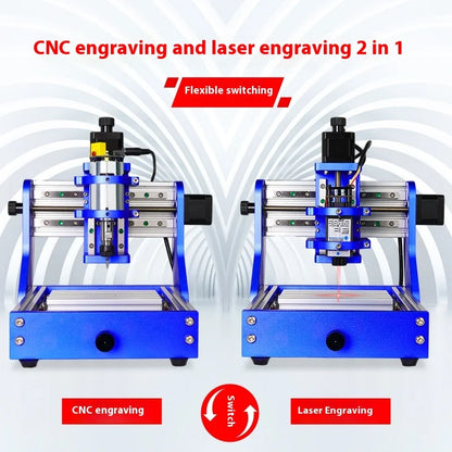 TEBAK JY-06 Portable Mini CNC Full Metal Frame Desktop Wood 3axis 1310 Programming Router and Laser Engraving Cutting Machine