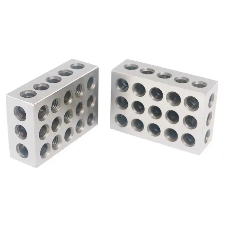 TEBAK Machine Tool 2pcs Ultra 2-4-6 23 Holes Setup Blocks Precision Block Aluminum Billet Anodized Solid Hydraulic 246 Block Set