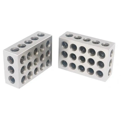 TEBAK Machine Tool 2pcs Ultra 2-4-6 23 Holes Setup Blocks Precision Block Aluminum Billet Anodized Solid Hydraulic 246 Block Set