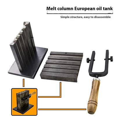 TEBAK Jewelry Tools Jewelry Melting Mould Gold Silver Copper Casting Steel Trough Jewelry Casting Ingot Mold Dual Use Ingot Mold