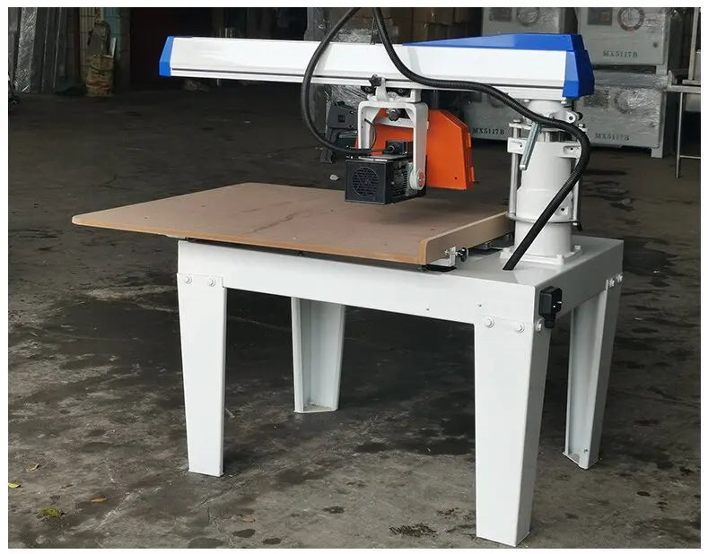 A TEBAK Mj2236 Industrial Portable Wood Saw Machine Ross Cutting Radial Arm Saw Controllable Feed Rate Woodworking Sawing Machine