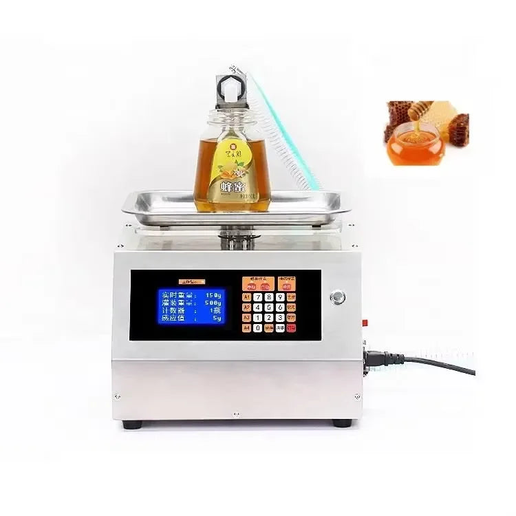 TEBAK 500 mL Honey Liquid Milk Filling Machine Spray Bottle  Edible Oil Sesame Paste Bench Type Small Automatic Filling Machine