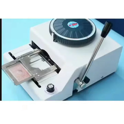 TEBAK Plastic Card Making Machine PVC Card Embosser 52 Character Stainless Steel Card Making Embosser Code Embossing Machine