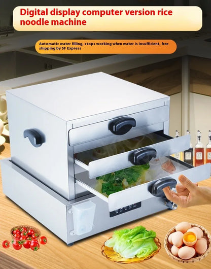 Commercial Electric Drawer Multifunction Steamer Vermicelli Roll Rice Noodle Steaming Machine Steamed Vermicelli Roll Machine