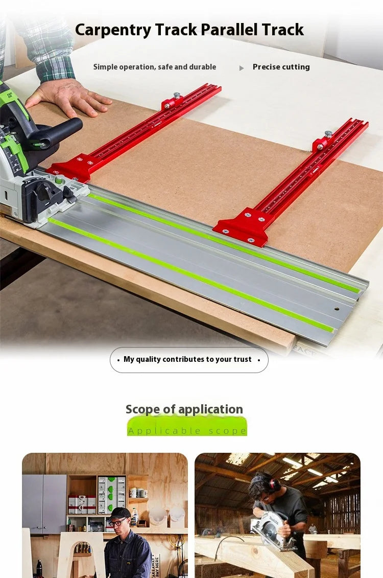 TEBAK W-51 Measuring Ruler Track Wooden Pencil for Woodworker Measuring on the Tiles Wood Mental