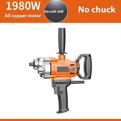 TEBAK Aircraft Drill High Power Mixer Construction Site Putty Powder Cement Beater Hand Drill Electric Drill Mixing Machine