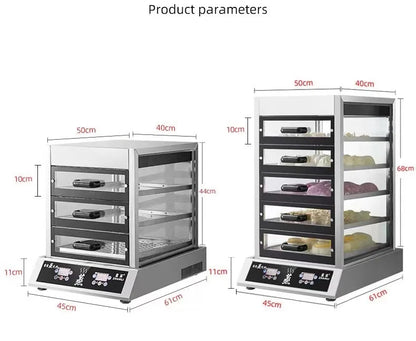 TEBAK 3000W Commercial Electric Food Steamer Countertop Bread Maker Stainless Steel Bread Bun Steamer Machine