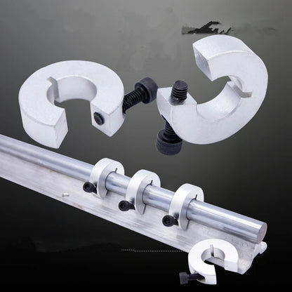 TEBAK D-29 Aluminum Open Type Optical Axis Clamping Ring Clamp Shaft Sleeve Fixing Ring SCS SBR Linear Rail Stop Collars