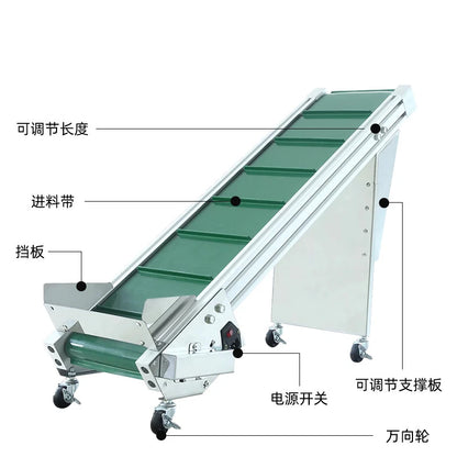 KLE-17 TEBAK Heavy Duty Output Conveyor Professional Industrial Production Line Anti-slipned Feeder Climbing Machine