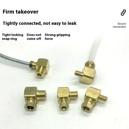 Lubrication Brass Oil Pipe Fitting 4mm/6mm Fitting Connector for Lubrication System/CNC Machine
