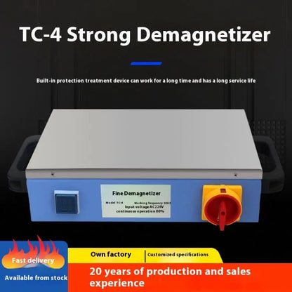 TEBAK Powerful  Desktop Demagnetizer Machine Continuous Use Overload protection for Demagnetization Steel Iron Workpieces