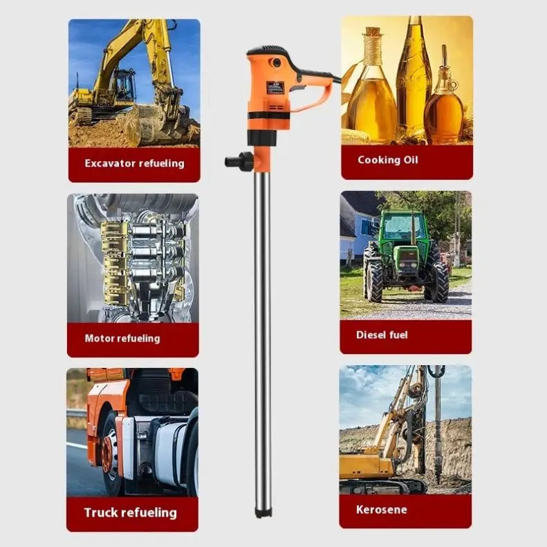 TEBAK Motorised Barrel Portable Stainless Steel Electric Oil Pump Lubricantor Oil Injoctor Automatic Grease Lubrication System