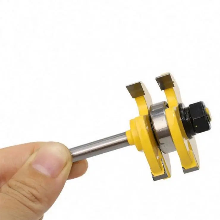 Wood Working Tools Tongue and Groove Router Bit Set 1/2" X 1/4" Shank Woodworking Cutter Tenon Cutter for Woodworking Tools