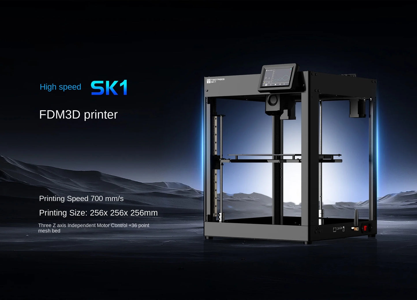 3D Printers SK1 700mm/s Klipper Automatic Leveling Industri Industrial 3D Printer Machine Price Metal 3D Impresora