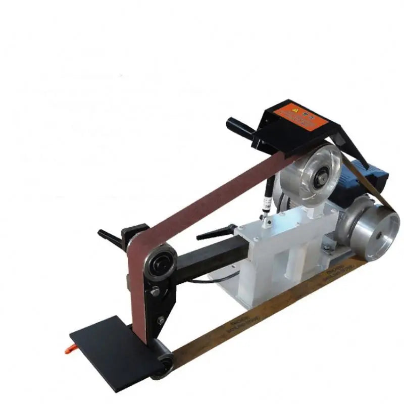 TEBAK Automatic Metal Sanding Belt Machine Multifunctional Belt Grinder Machine for Deburring and Polishing Metal Knife Parts