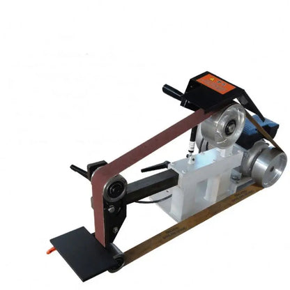 TEBAK Automatic Metal Sanding Belt Machine Multifunctional Belt Grinder Machine for Deburring and Polishing Metal Knife Parts