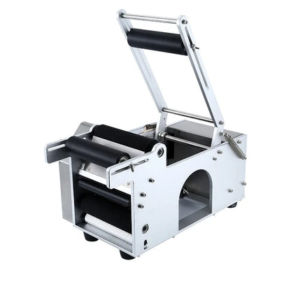 TEBAK Table-Top Electric Manual Labeling Machine for Round Bottles and Beverage Bottles Sticker Labeling Machine SY-50