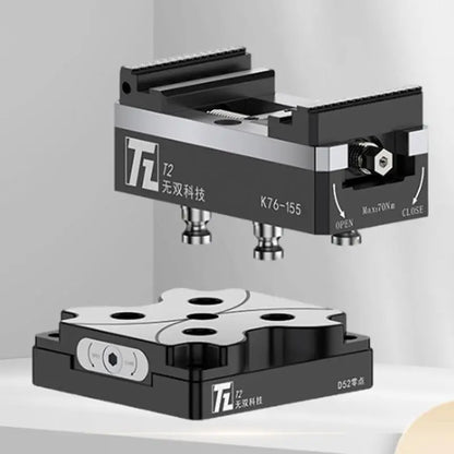 TEBAK 5th Axis Cnc Tools Precision Vice Zero Point System Self Centering Vise Cnc Lathe Machine