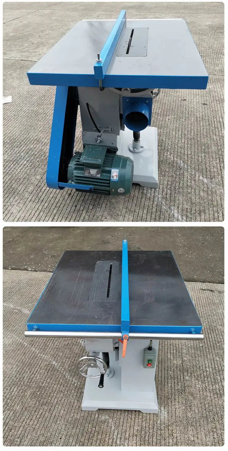 A TEBAK Automatic Woodworking Electric Circular Saw Machine Disc Cutting Grooving Circular Swing Angle 45 Degree Tilting Table Saw