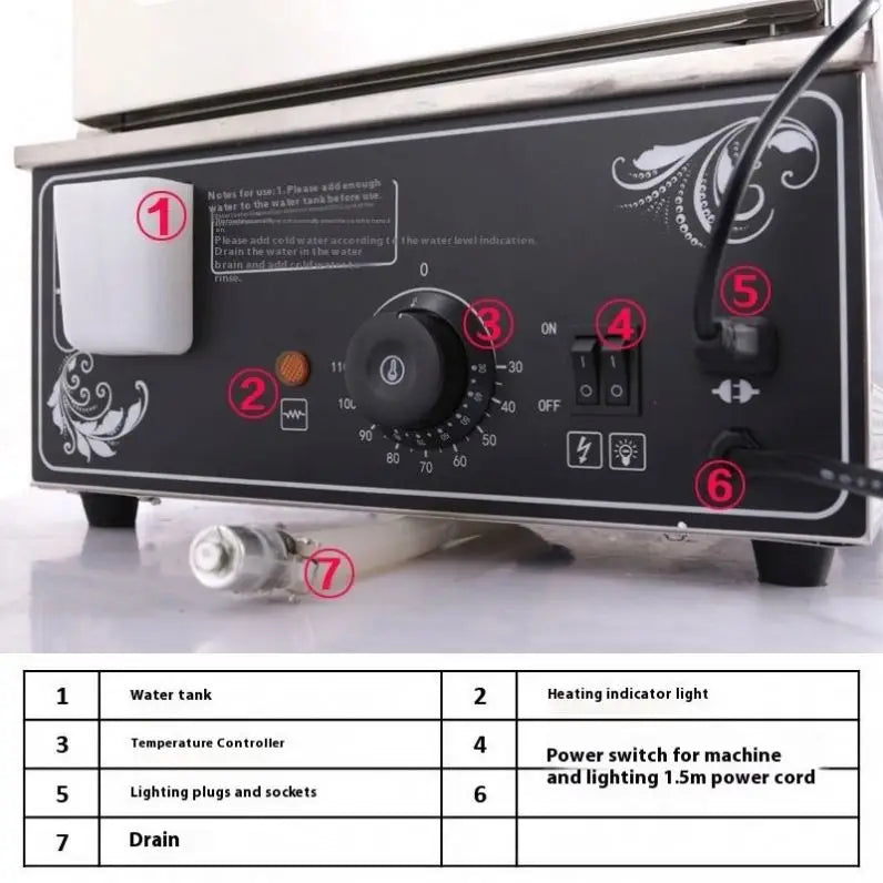 Commercial Aluminium Tray Dim Sum Electric Food Display Steamer Industrial Steamer Cabinet