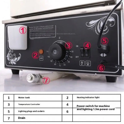 Commercial Aluminium Tray Dim Sum Electric Food Display Steamer Industrial Steamer Cabinet