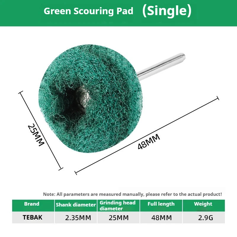 TEBAK Jewelry Tool Abrasive Wheel Double Fly Nylon Fiber Polishing Kits for Rotary Tools Scouring Pad Ball Type Material