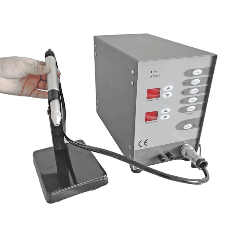 TEBAK Newest 100A Spot Welding Machine Portable for Jewelry Welding Handled for Gold Silver Pulse Arc Argon Soldering Welder