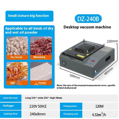 TEBAK Customized DZ-240B Mini Chicken Packing Machine Dry Fish Fruit Food Vacuum Sealer Machine