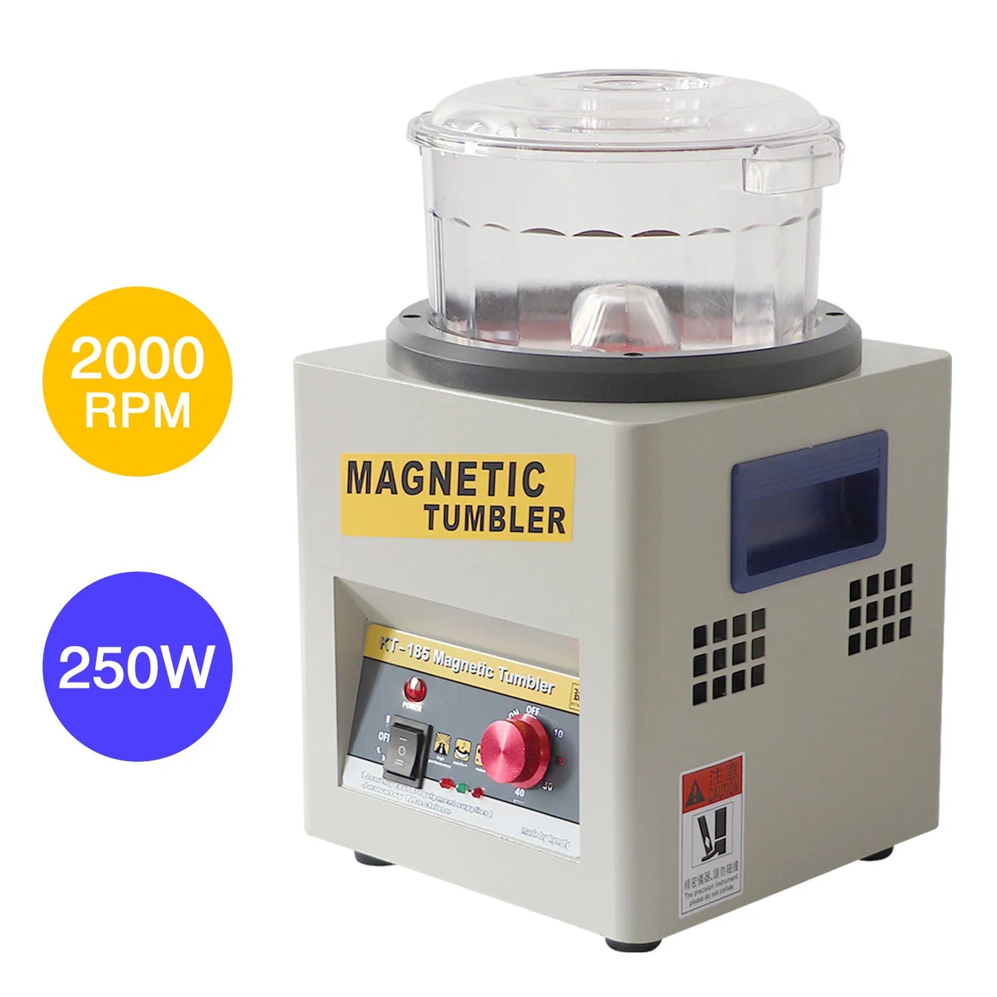 KT-185 Magnetic Tumbling Jewelry Cleaners Grinding and Polishing Machine Magnetic Tumbler Jewelry Polisher Polishing Machine