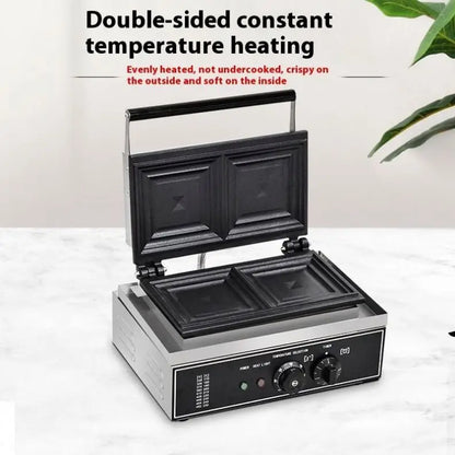 Commercial Sandwich Electric Heating Hot-Pressed Pearl Toast Bread Maker Stainless Steel Sandwich Snack Equipment
