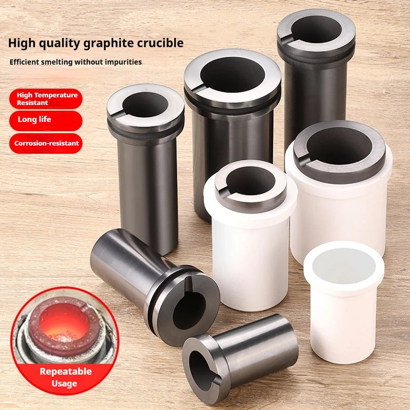 TEBAK High Temperature Silicon Carbide Graphite Crucible Goldsmith Tools Metal Iron Crucibles for Gold Silver Copper Aluminum