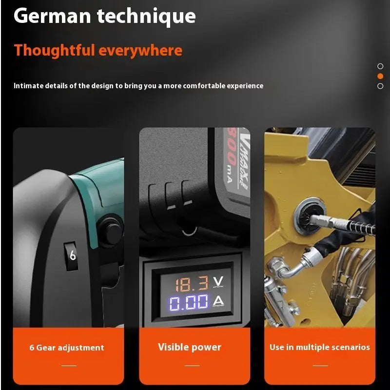 TEBAK Rechargeable Electric Butter Gun Automatic Dual Purpose Excavator Special Lithium Electric Lubricating Oil Injector