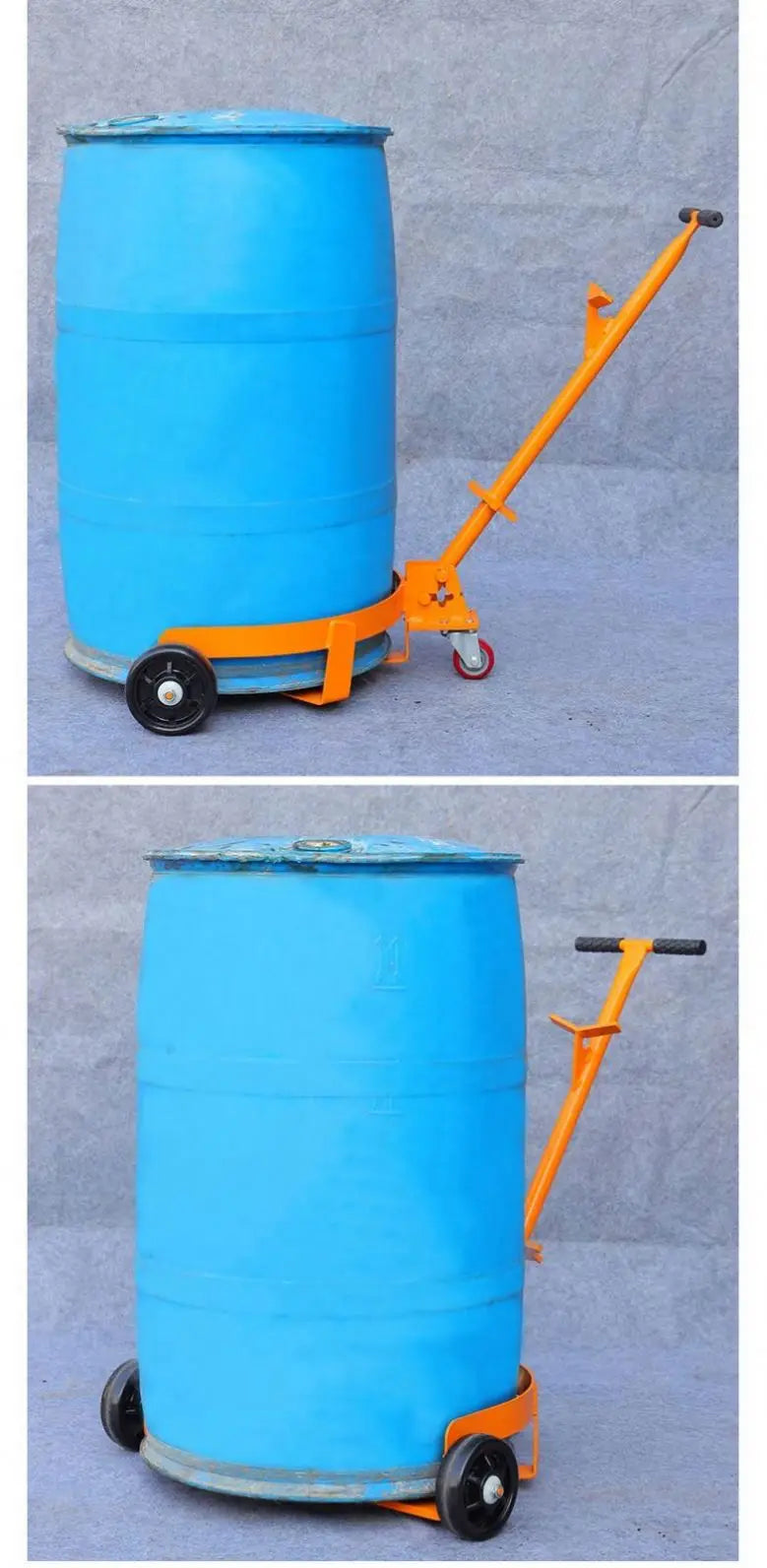 Factory Wholesale Low Tank Mechanical Oil Drum Truck Steel Model Moving Oil Drum Cart Drum Trolley