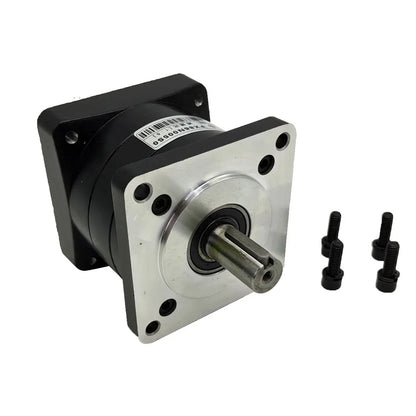 PX86N005S0 Planetary Reducer Black Planetary Reducer, Reduction Ratio 1:5, Flange  on Method.