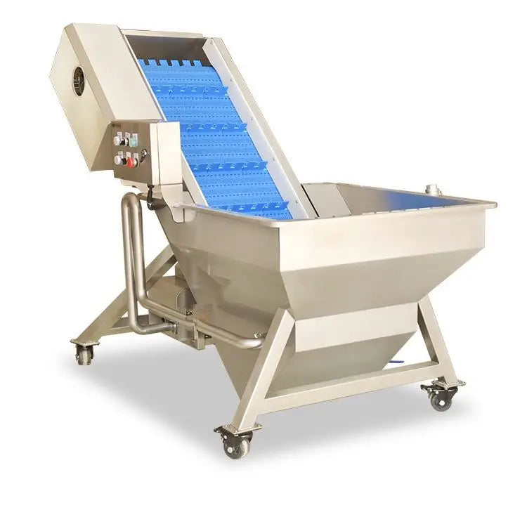 TEBAK Root Vegetable Pre-soaking Peeling Machine Potato Washing Peeling Machine with Inclined Lifting Conveyor Belt