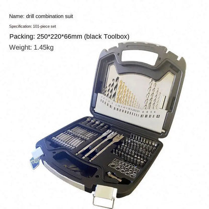 TEBAK Drill Bit Set for Wood Metal and Concrete Power Tools Kit Electric Drill Hand Tools Powerful Repair Parts