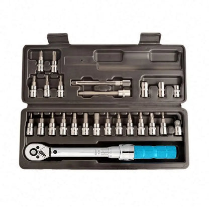 Tebak Cheap  Bicycle Torque Wrench Preset Adjustable Torque 1/4 2-24NM Ratchet Wrench Set Bicycle Repair Tool