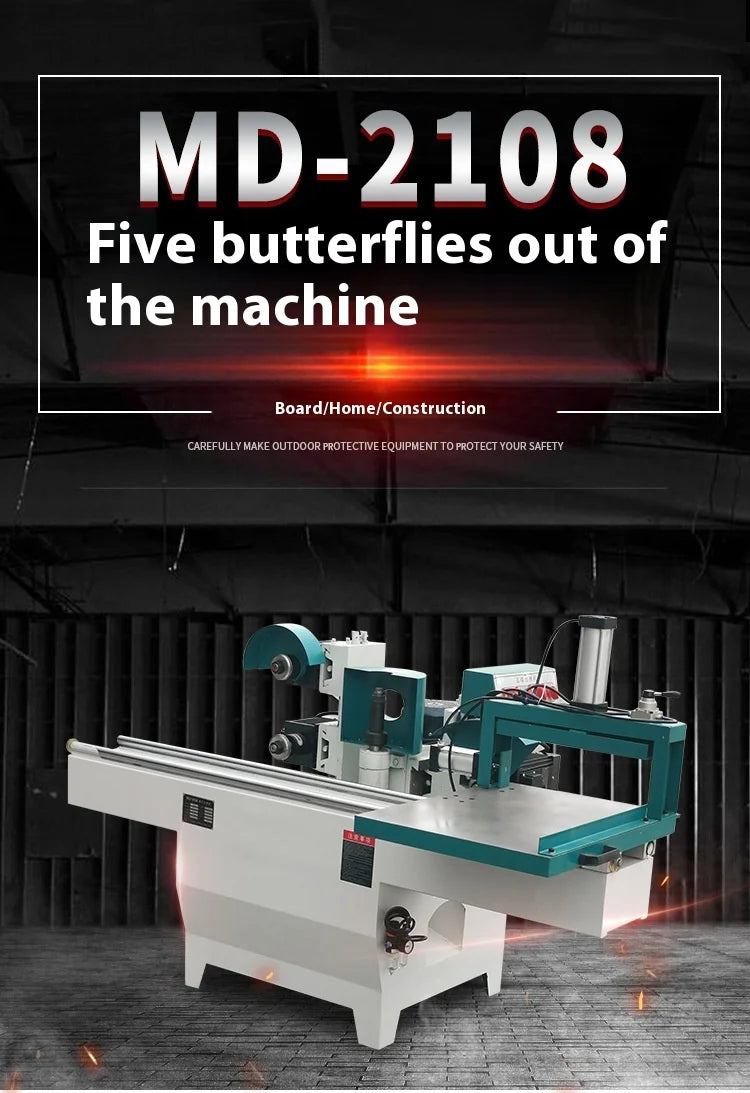 A Double-Track Pneumatic Square Tenoning Machine New Woodworking Machinery with Five-Disc Tenoners Motor-Driven Mortising Machines